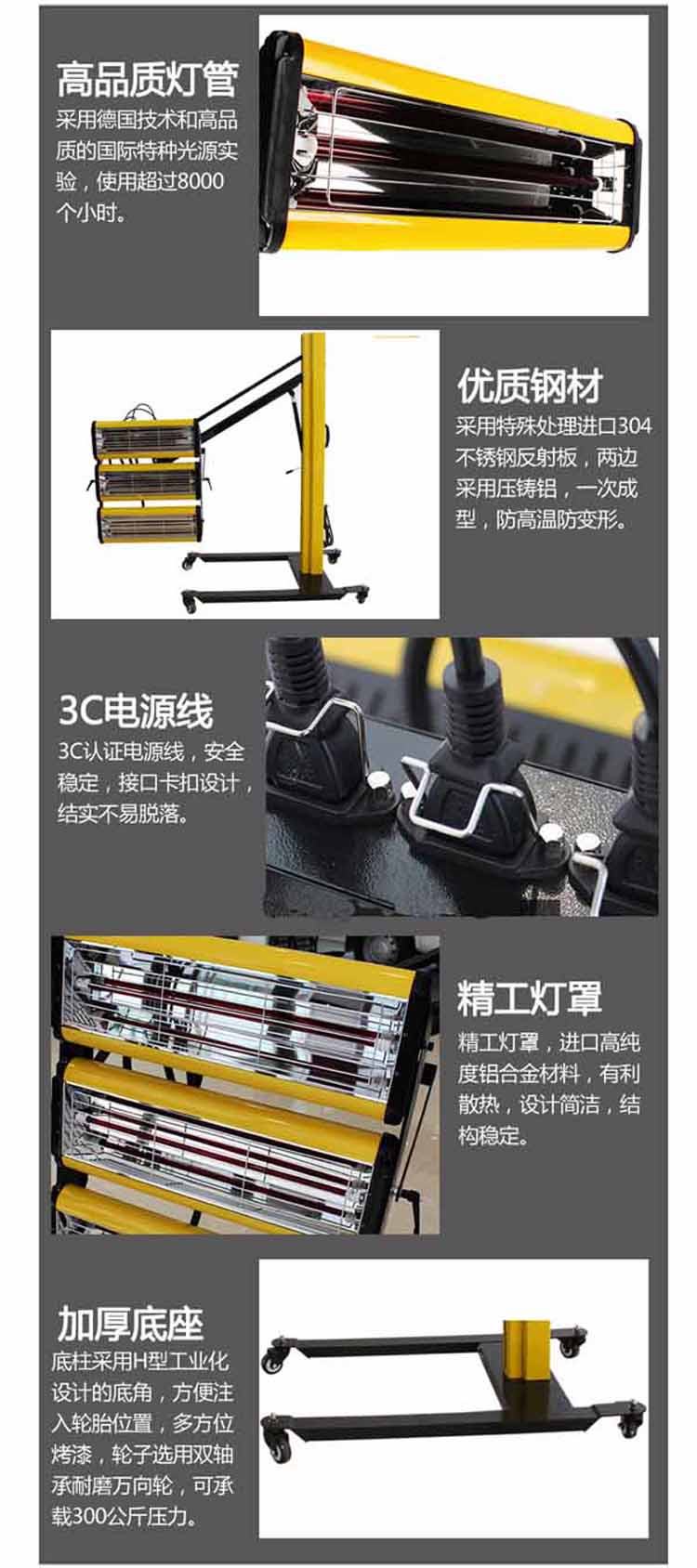 汽車短波紅外線烤漆燈