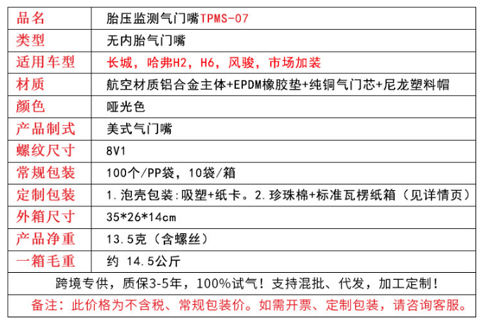 TPMS-07胎壓監測氣門嘴