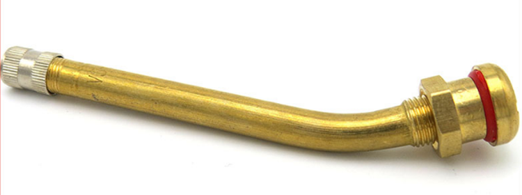 客車牽引車單彎型黃銅金屬輪胎氣門(mén)嘴V3-20-12